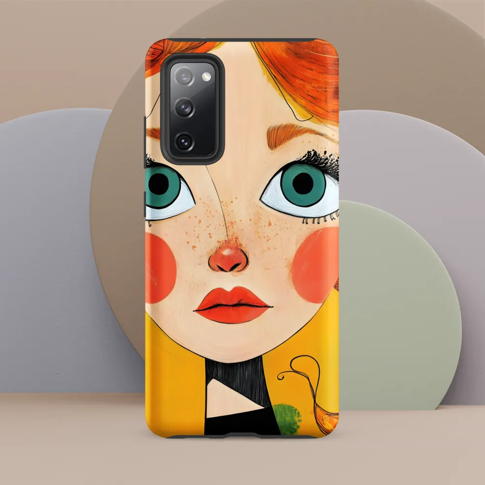 Whimsical Portrait of a Girl | Phone Case |  S20 FE | Tough Case | Matte