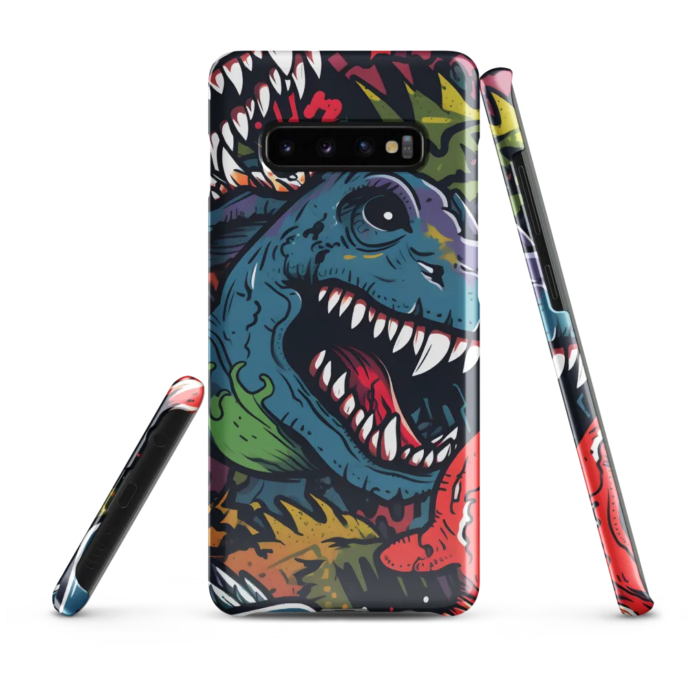 Dino Mania: A Colorful Frenzy | Phone Case |  S10 Plus | Snap Case | Glossy