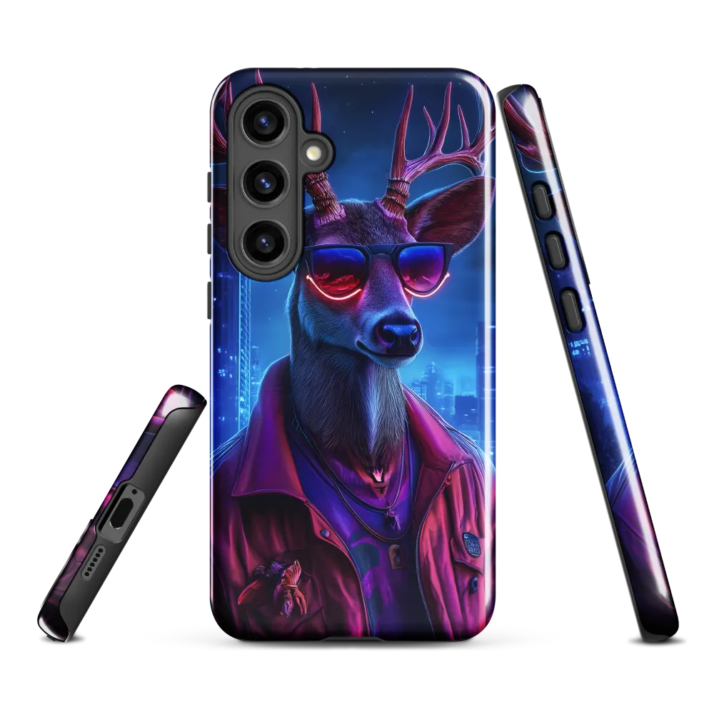 Urban Serenade: The Cool Deer | Phone Case |  S24 Plus | Tough Case | Glossy