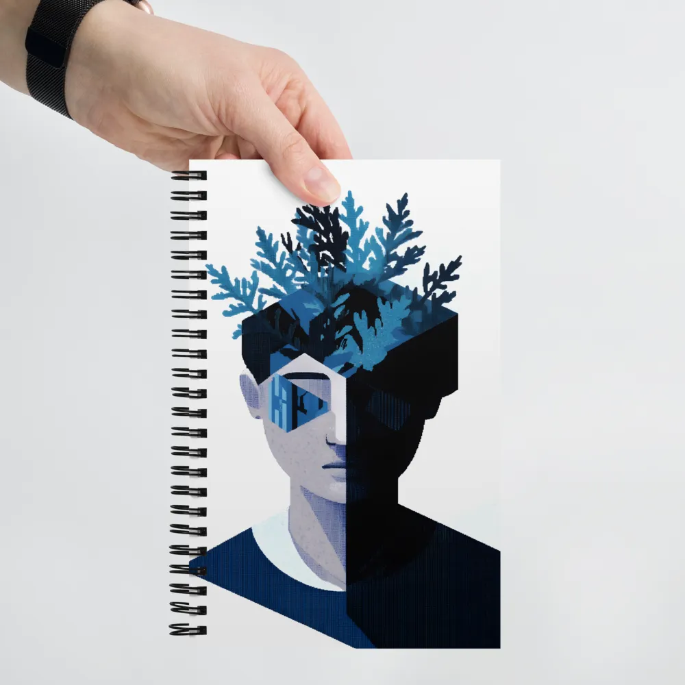 Nature's Reflection in a Surreal Portrait | Spiral Notebook