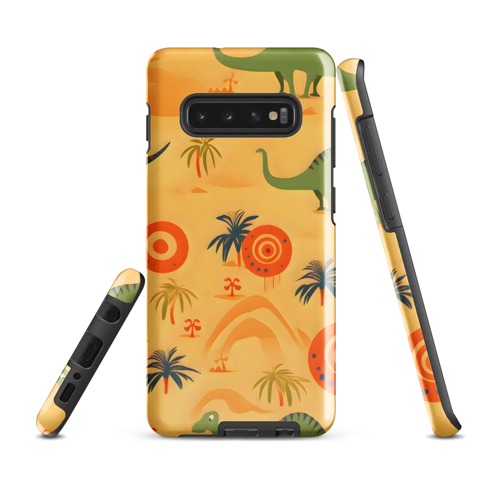 Dinosauria Delight: A Colorful Prehistoric Adventure | Phone Case |  S10 Plus | Tough Case | Glossy