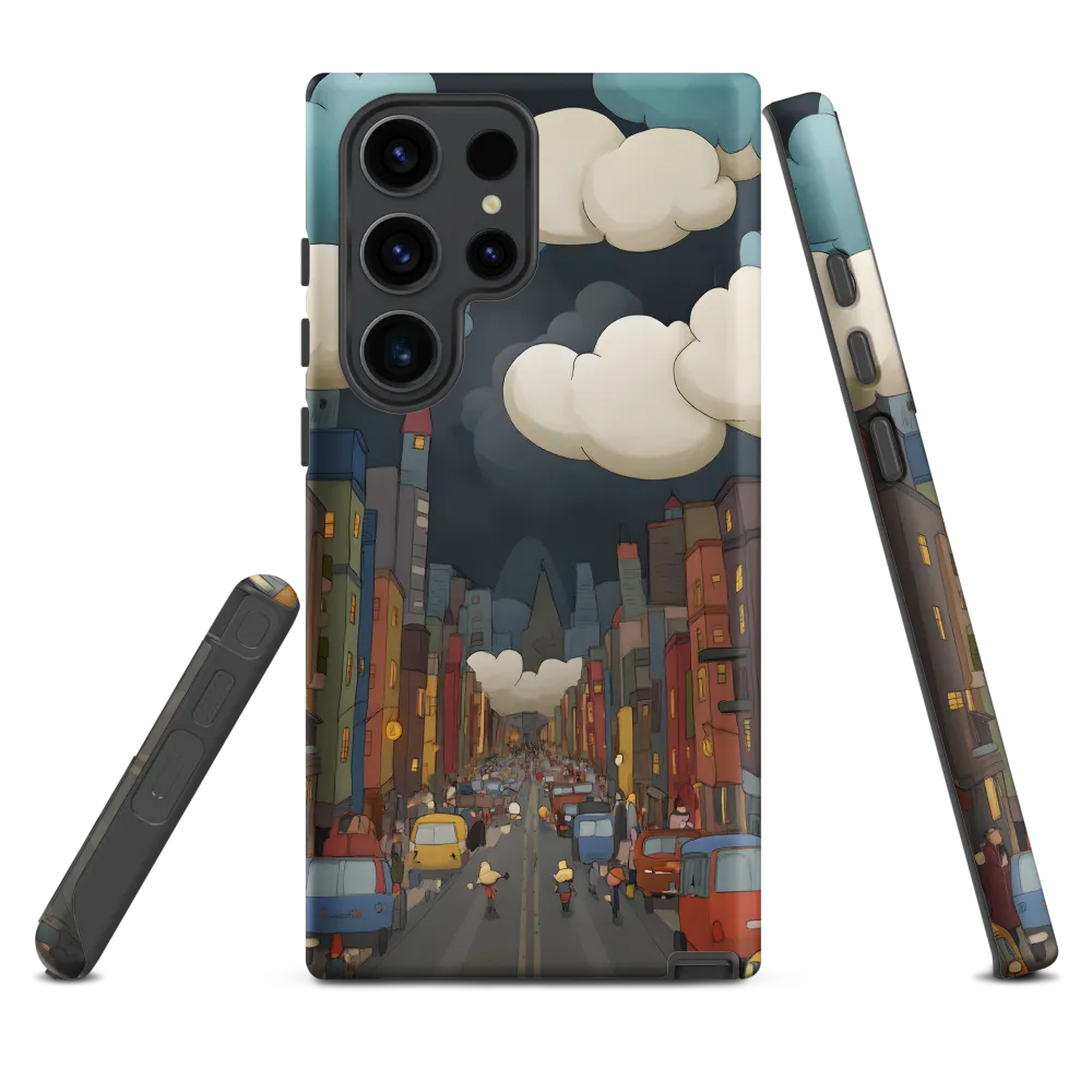 Urban Symphony: A City Awakens at Dusk | Phone Case |  S23 Ultra | Tough Case | Matte