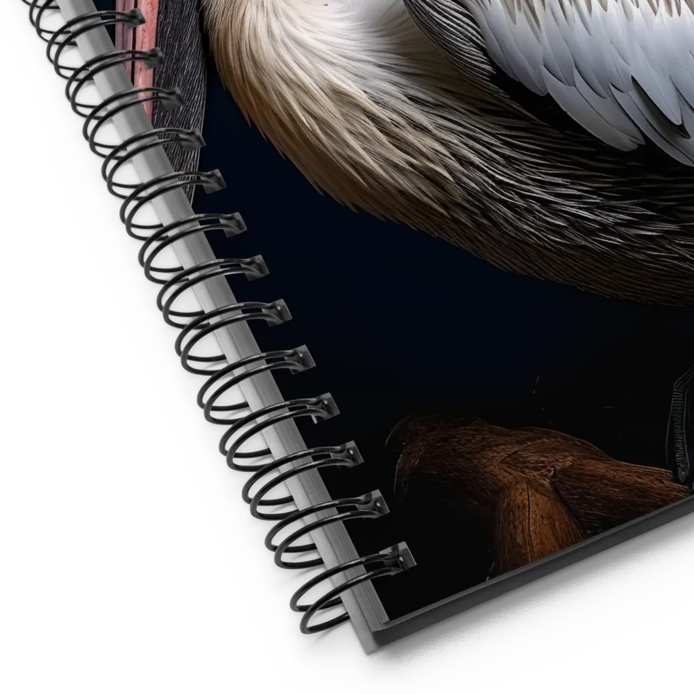 Majestic Pelican Portrait | Spiral Notebook