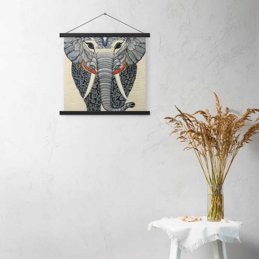 Majesty of the Elephant | Poster With Black Wood Hanger | 18″×18″