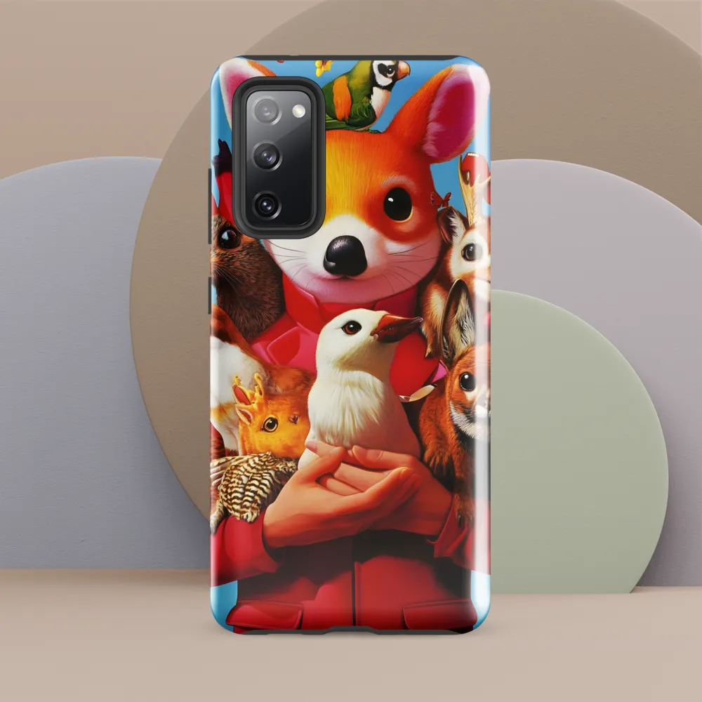 Harmony in Whimsy: A Modern Animal Ensemble | Phone Case |  S20 FE | Tough Case | Glossy