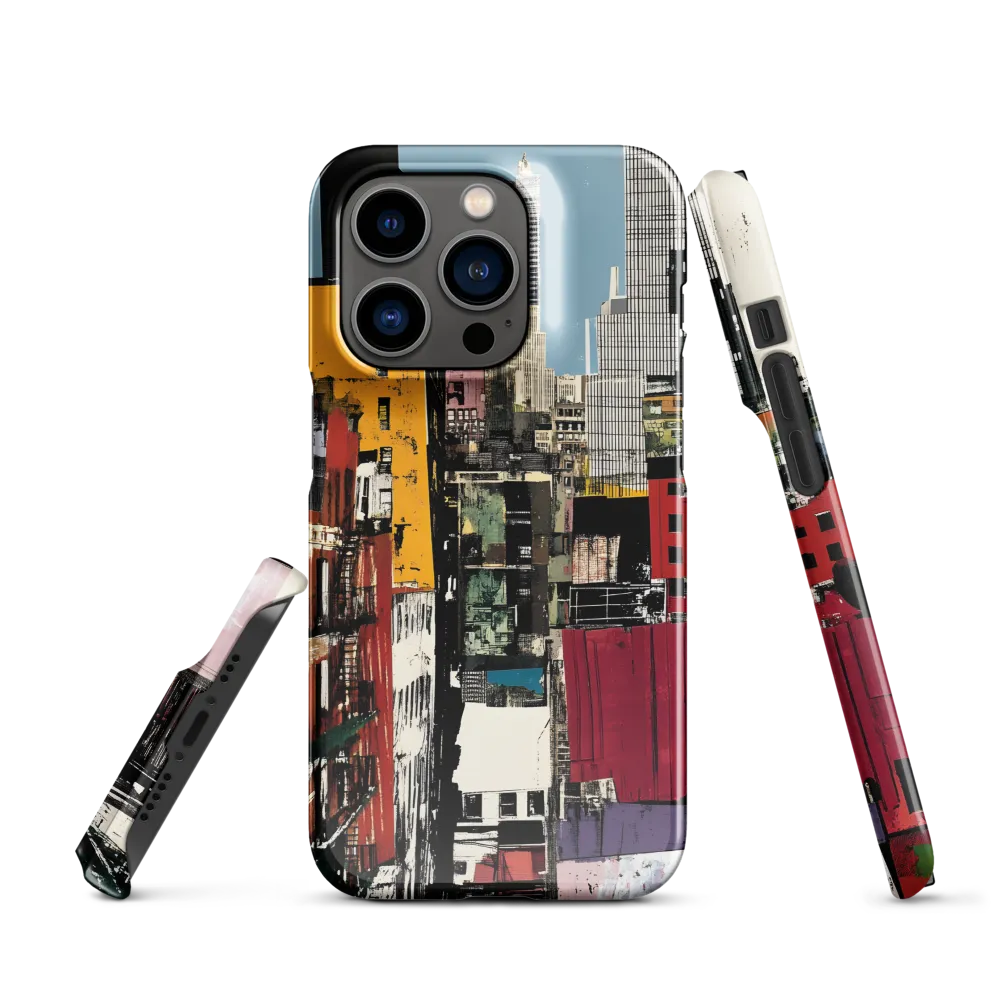 Urban Collage: A Vivid Cityscape | Phone Case |  14 Pro | Snap Case | Glossy