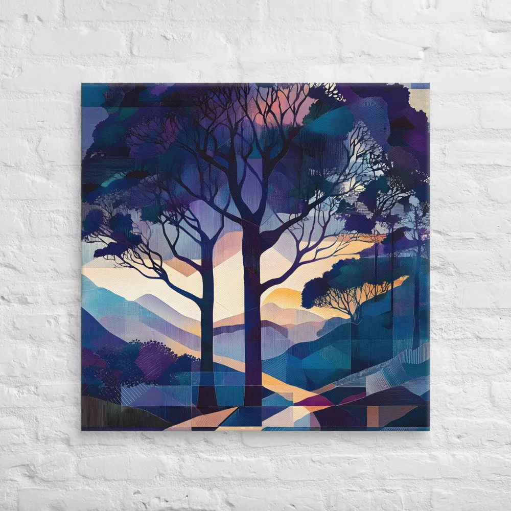 Tranquil Geometry: A Journey Through Color | Canvas | 32″×32″