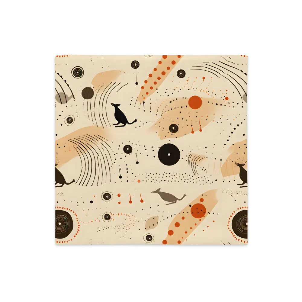 Playful Patterns in Earth Tones | Pillow Case | 18″×18″