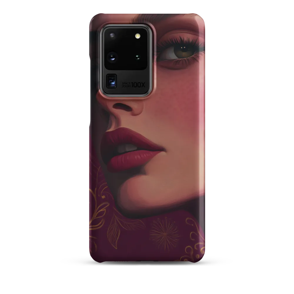 Ember Portrait with Golden Filigree