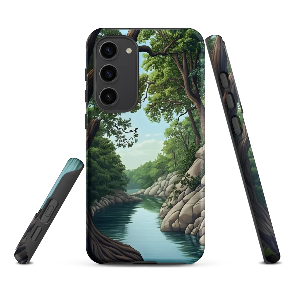 Tranquil Reflections: A Serene River Landscape