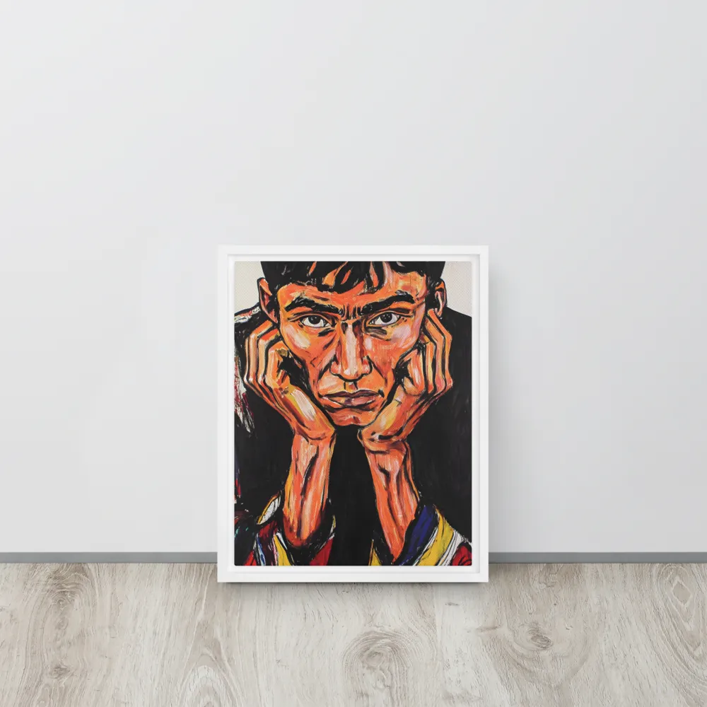 Contemplative Intensity: An Expressionist Portrait