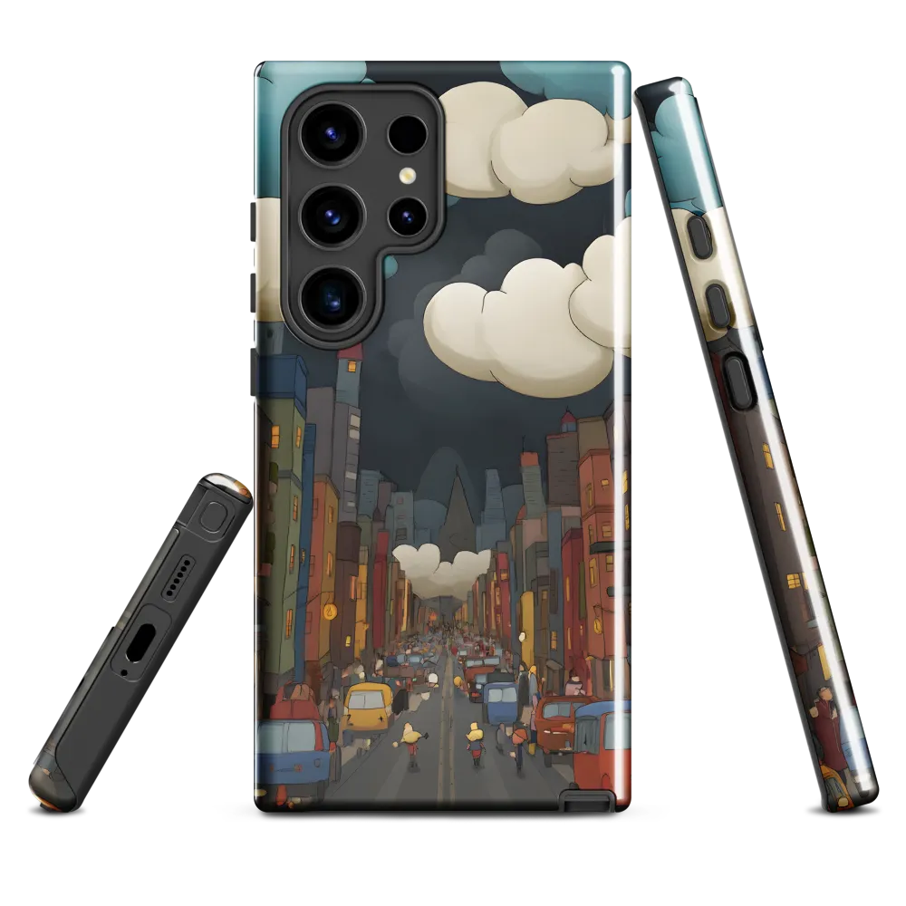 Urban Symphony: A City Awakens at Dusk | Phone Case |  S24 Ultra | Tough Case | Glossy