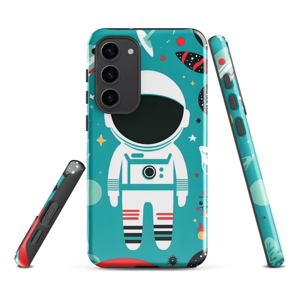 Whimsical Astronaut in Cosmic Wonderland