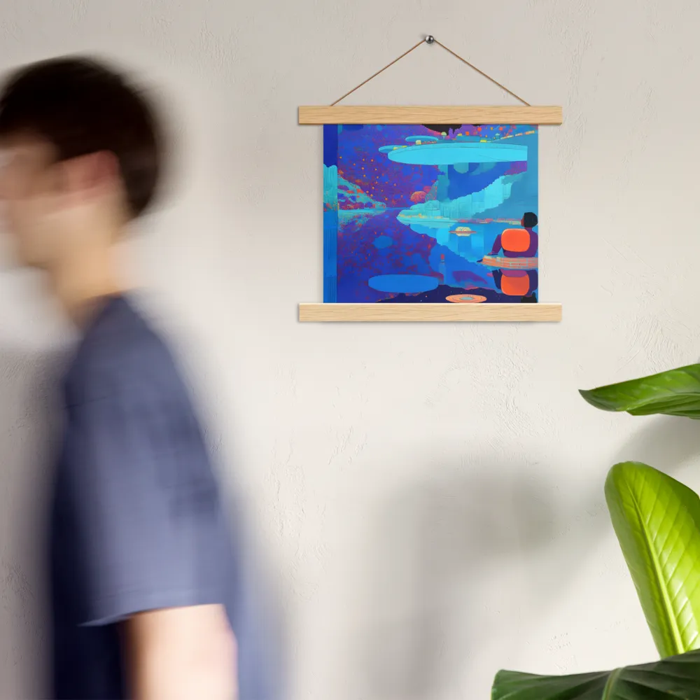 Reflections of Serenity | Poster With Oak Wood Hanger | 10″×10″
