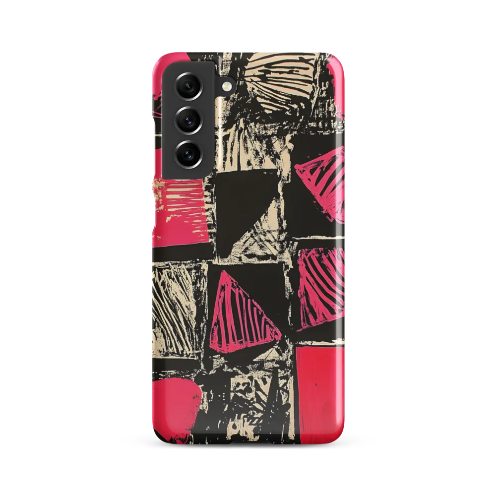 Geometric Symphony in Pink and Black