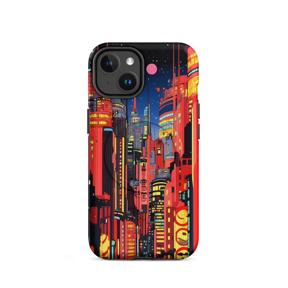 Neon Dreams: A Cyberpunk Cityscape | Phone Case |  14 | MagSafe® Tough Case | Matte