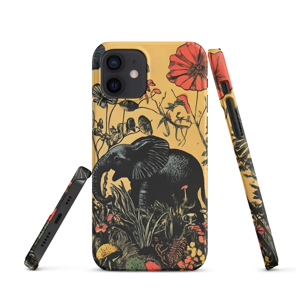 Floral Majesty: The Elephant's Sanctuary | Phone Case |  12 | Snap Case | Matte