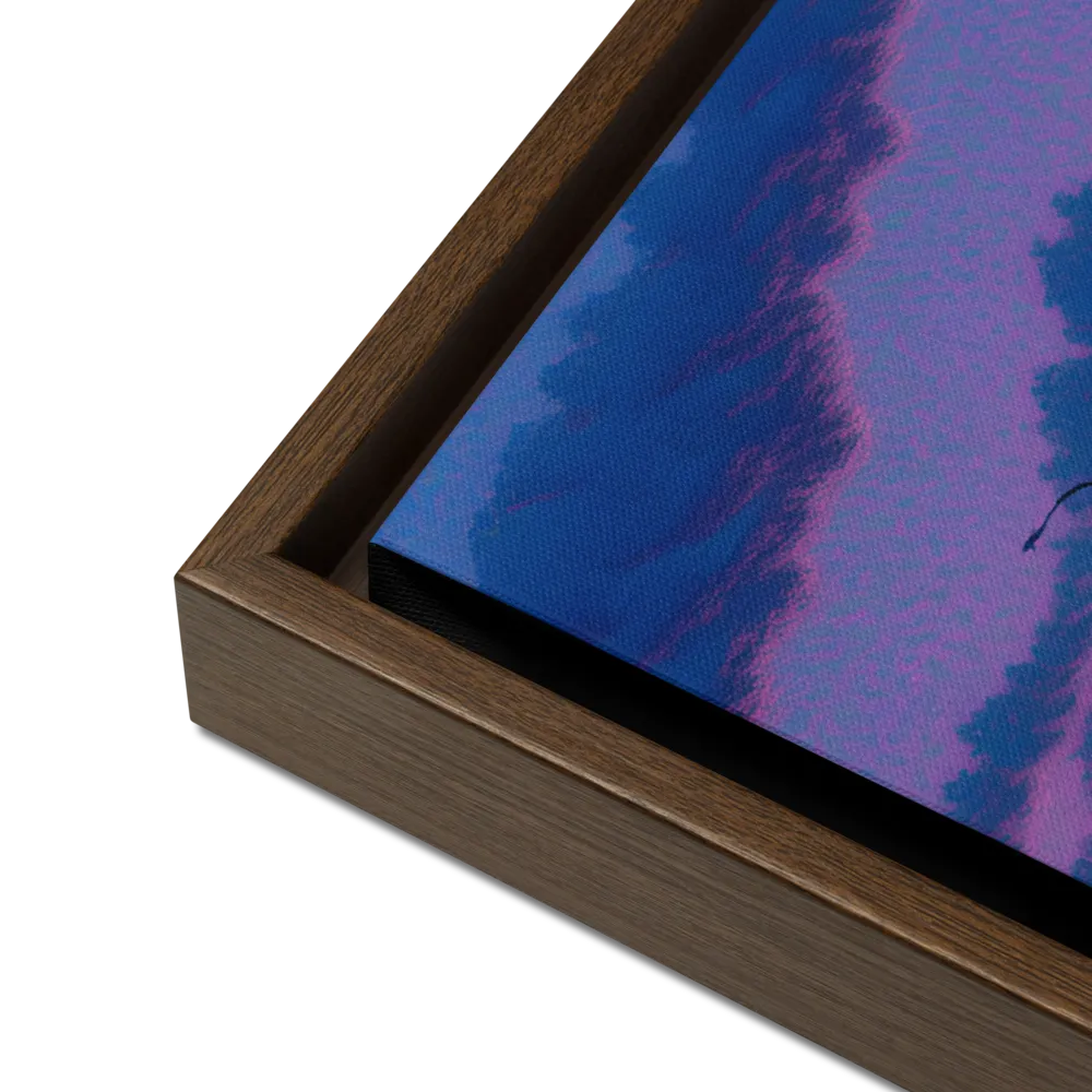 The Twilight Stroll | Canvas with Brown Frame | 18″×24″