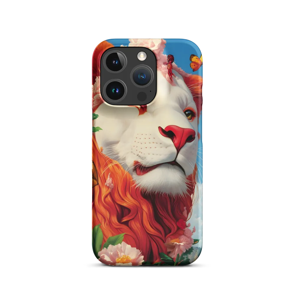 Majestic Lion Amidst Floral Splendor