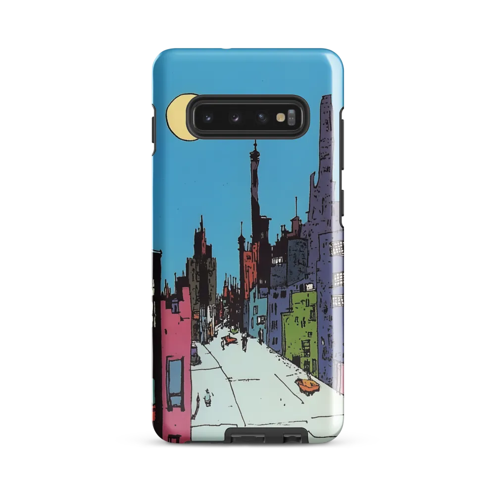 Vibrant Cityscape under the Moon | Phone Case |  S10 Plus | Tough Case | Glossy