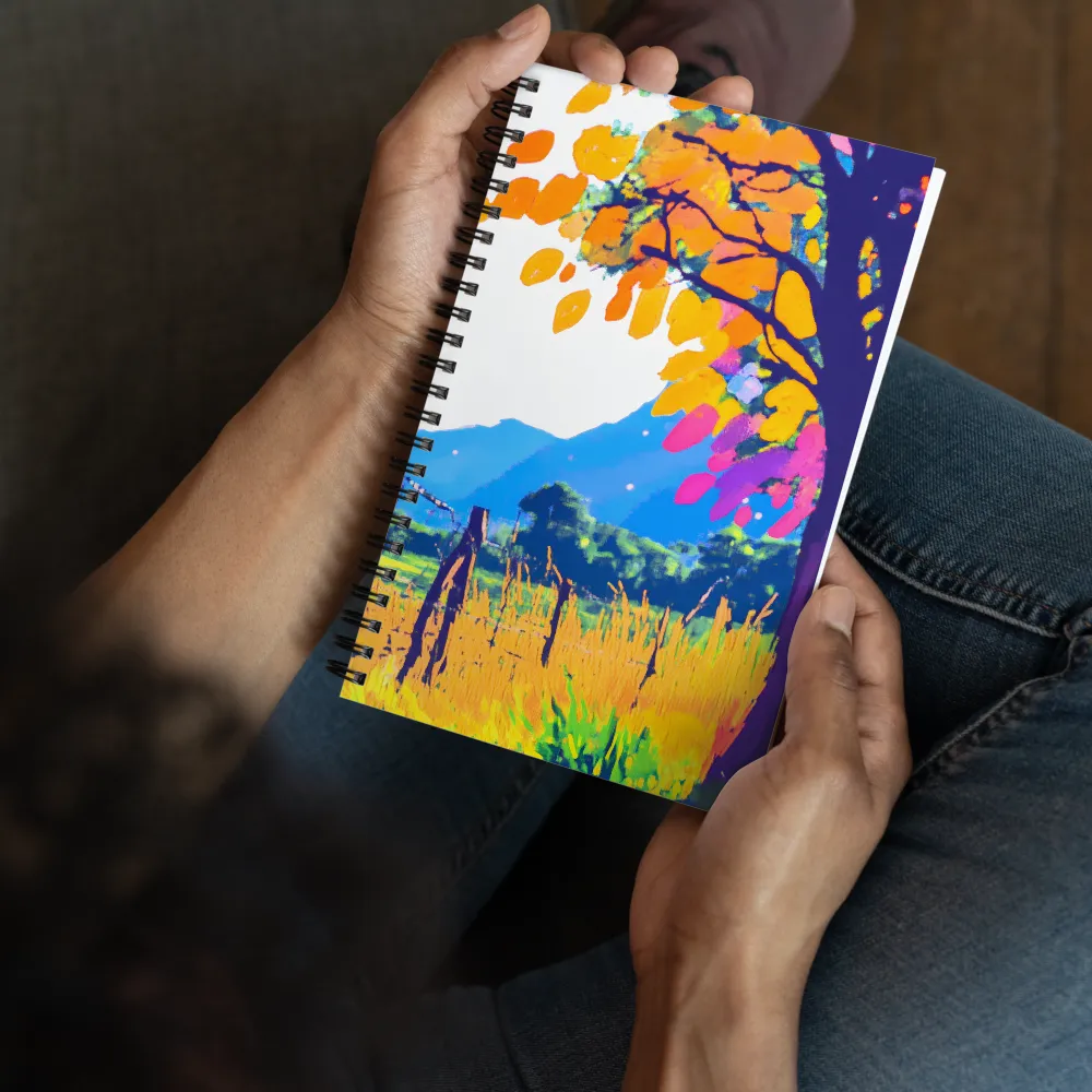 Autumn Serenity in a Vibrant Landscape | Spiral Notebook