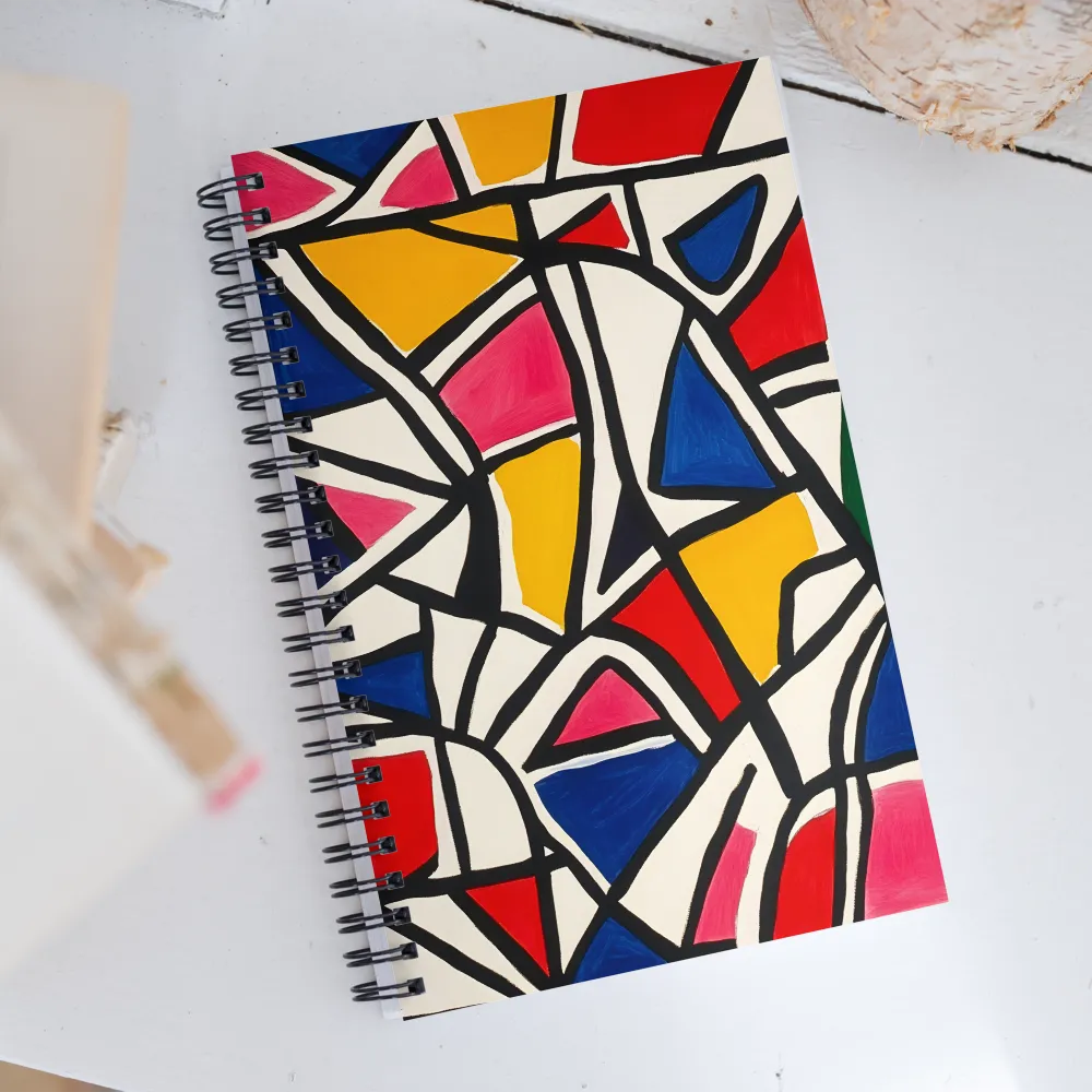 Vibrant Geometric Harmony | Spiral Notebook