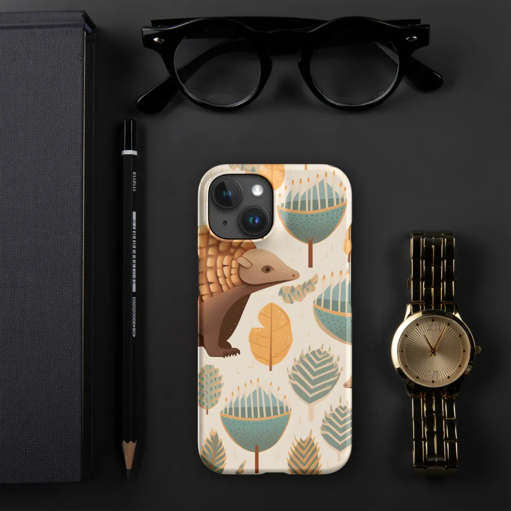 Pangolins in a Whimsical Habitat | Phone Case |  15 | Snap Case | Matte