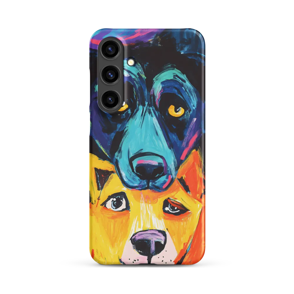 Vibrant Companions: An Expression of Canine Spirit | Phone Case |  S24 Plus | Snap Case | Matte