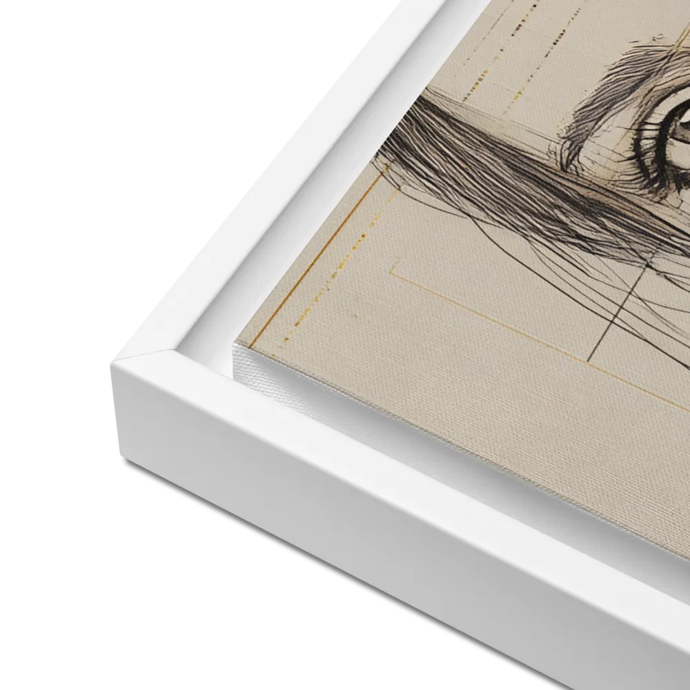 Geometric Elegance: A Modern Portrait | Canvas with White Frame | 18″×24″