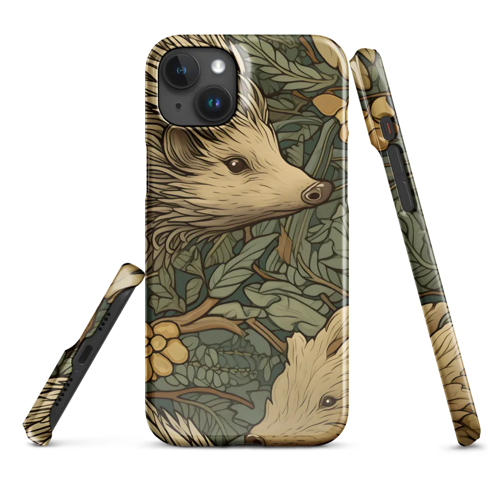 Whimsical Hedgehog Garden | Phone Case |  15 Plus | Snap Case | Glossy