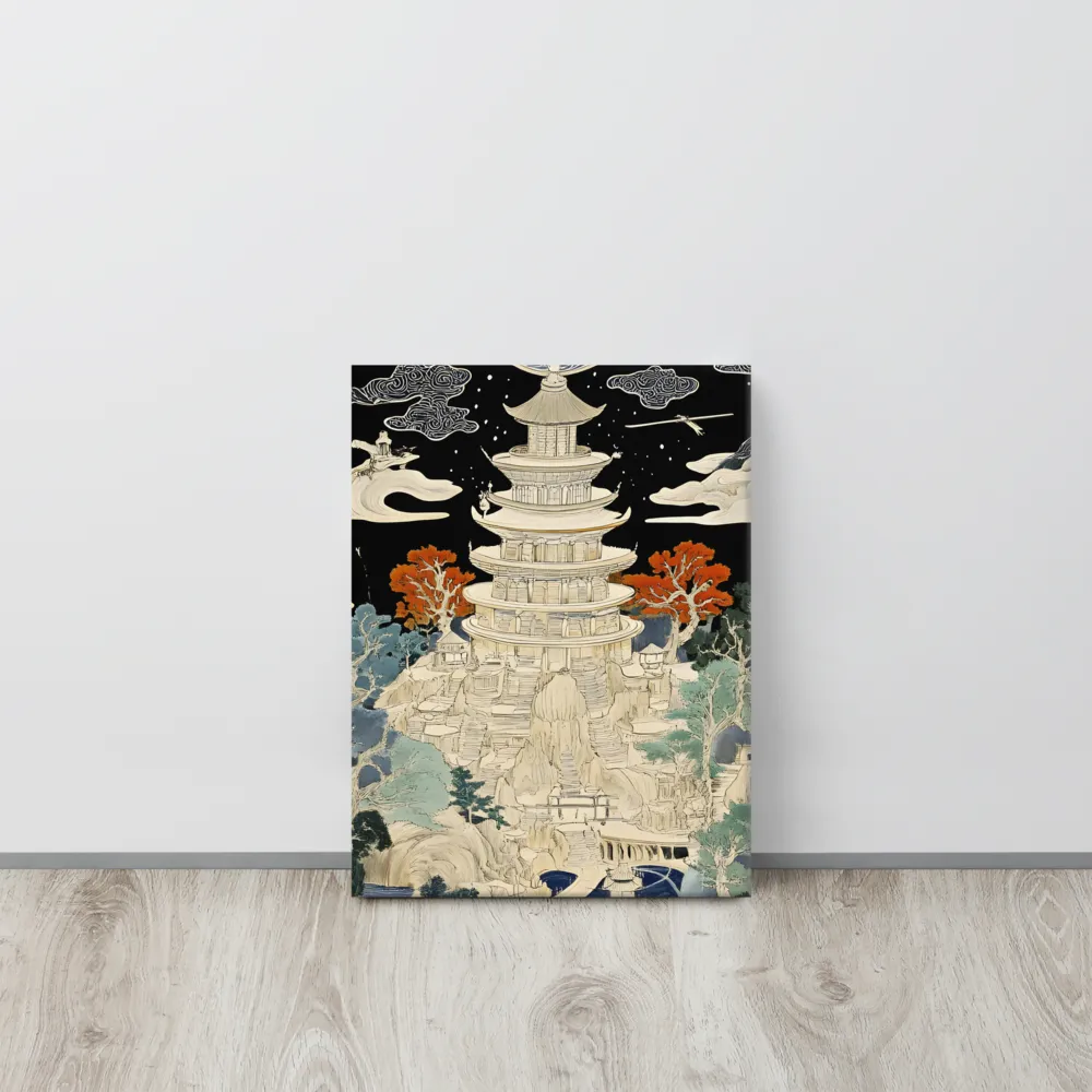 Whispers of the Pagoda | Canvas | 12″×16″