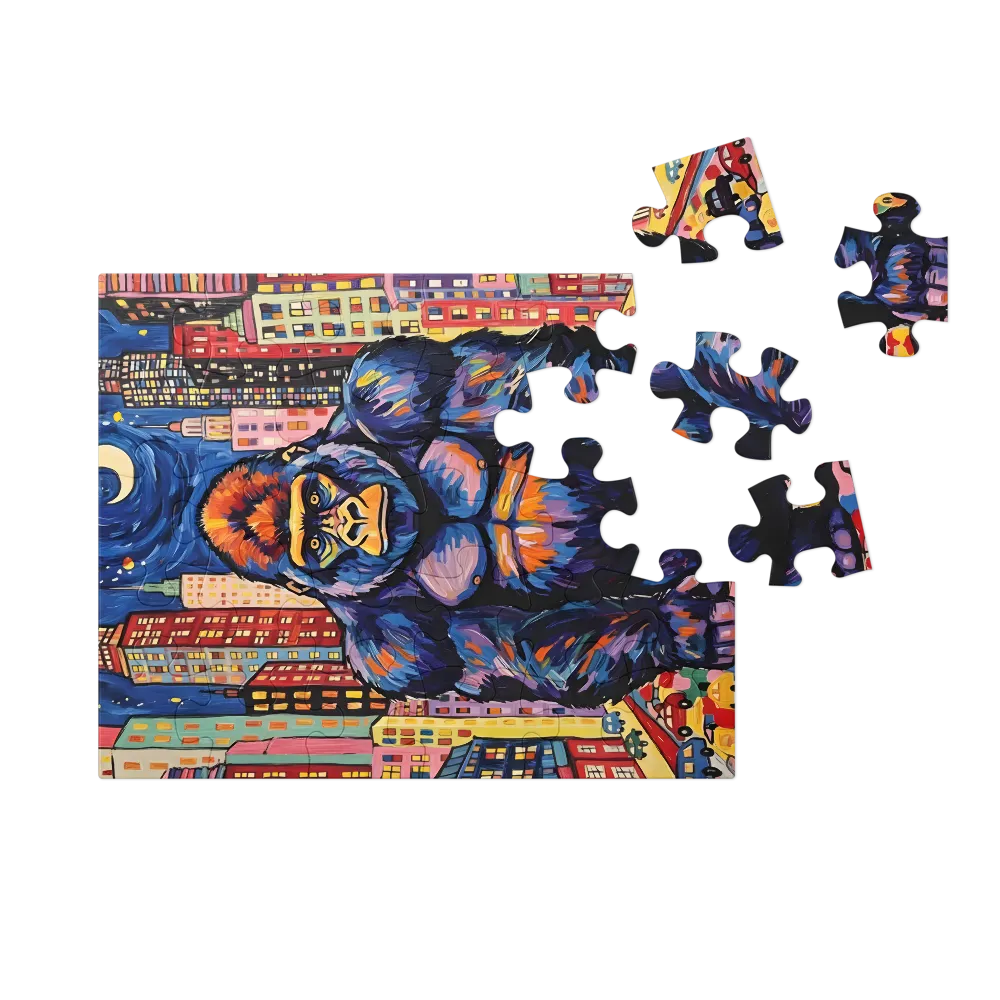 Midnight City Gorilla 
 Jigsaw Puzzle in Tin Box