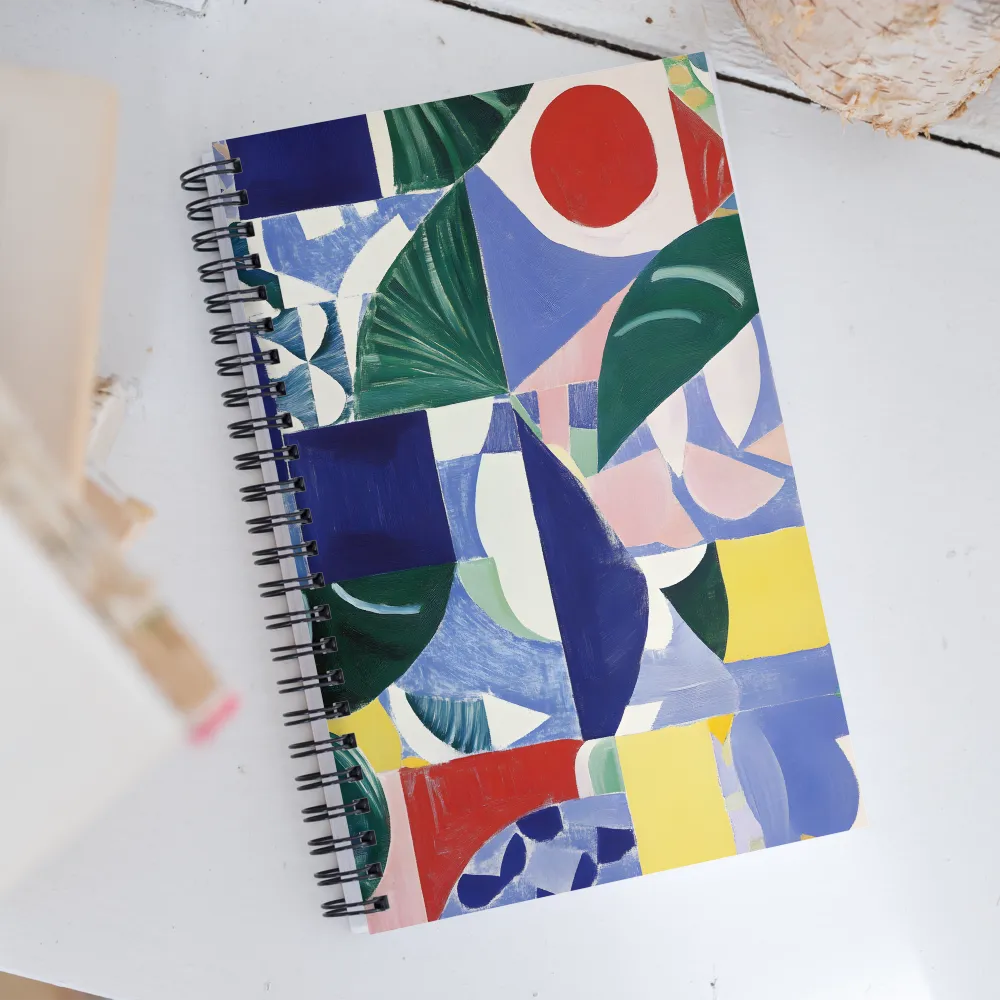 Harmony of Shapes: An Abstract Exploration | Spiral Notebook