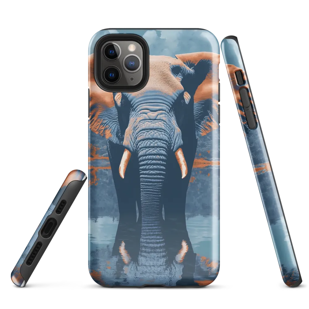 Majestic Reflection: The Elephant's Serenade | Phone Case |  11 Pro Max | Tough Case | Glossy