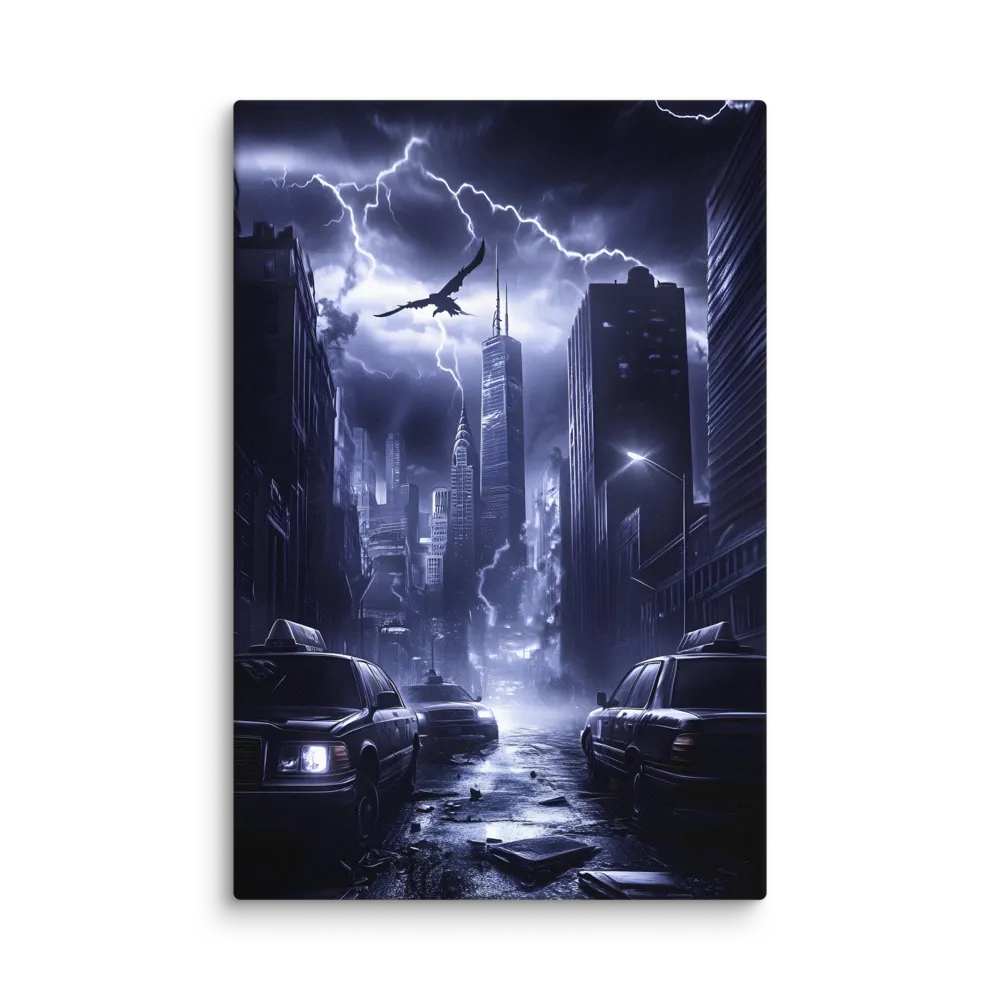 Stormy Cityscape: Shadows of the Night | Art Print