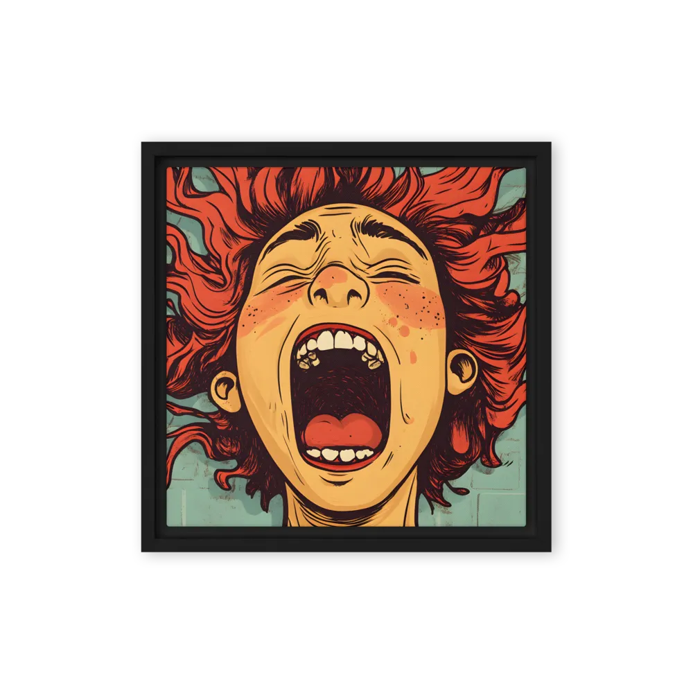 Fury Unleashed | Canvas with Black Frame | 12″×12″