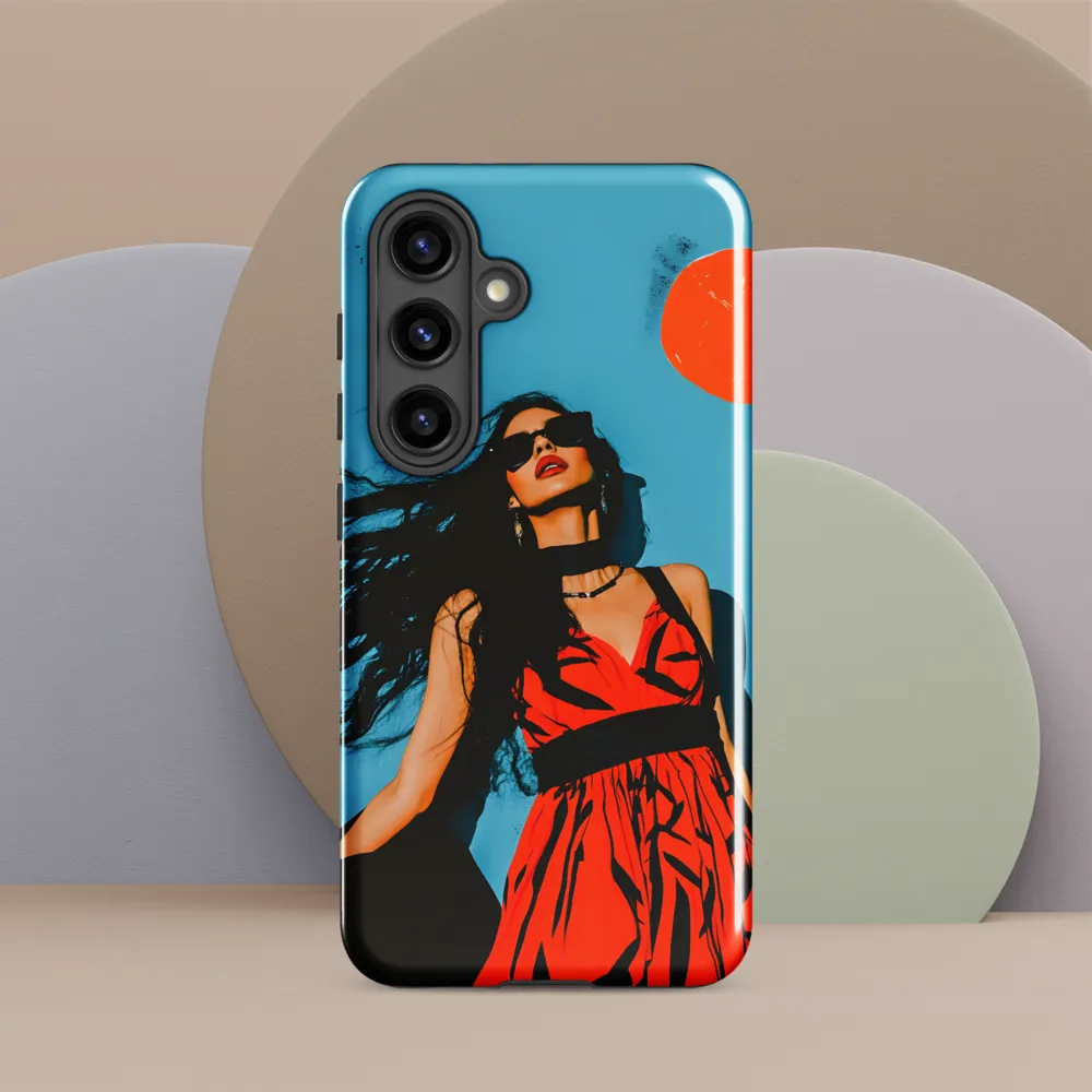 Turquoise Sun — Woman in Red Dress