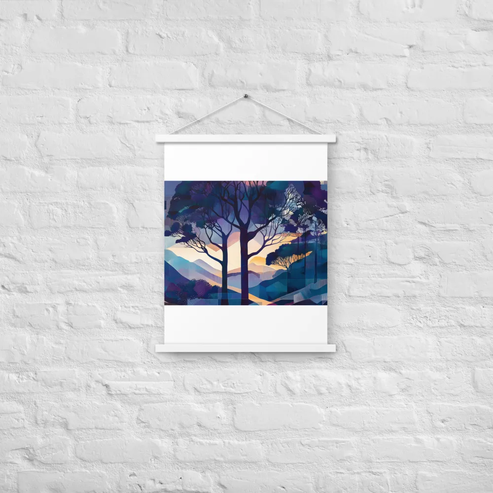 Tranquil Geometry: A Journey Through Color | Poster With White Wood Hanger | 18″×24″