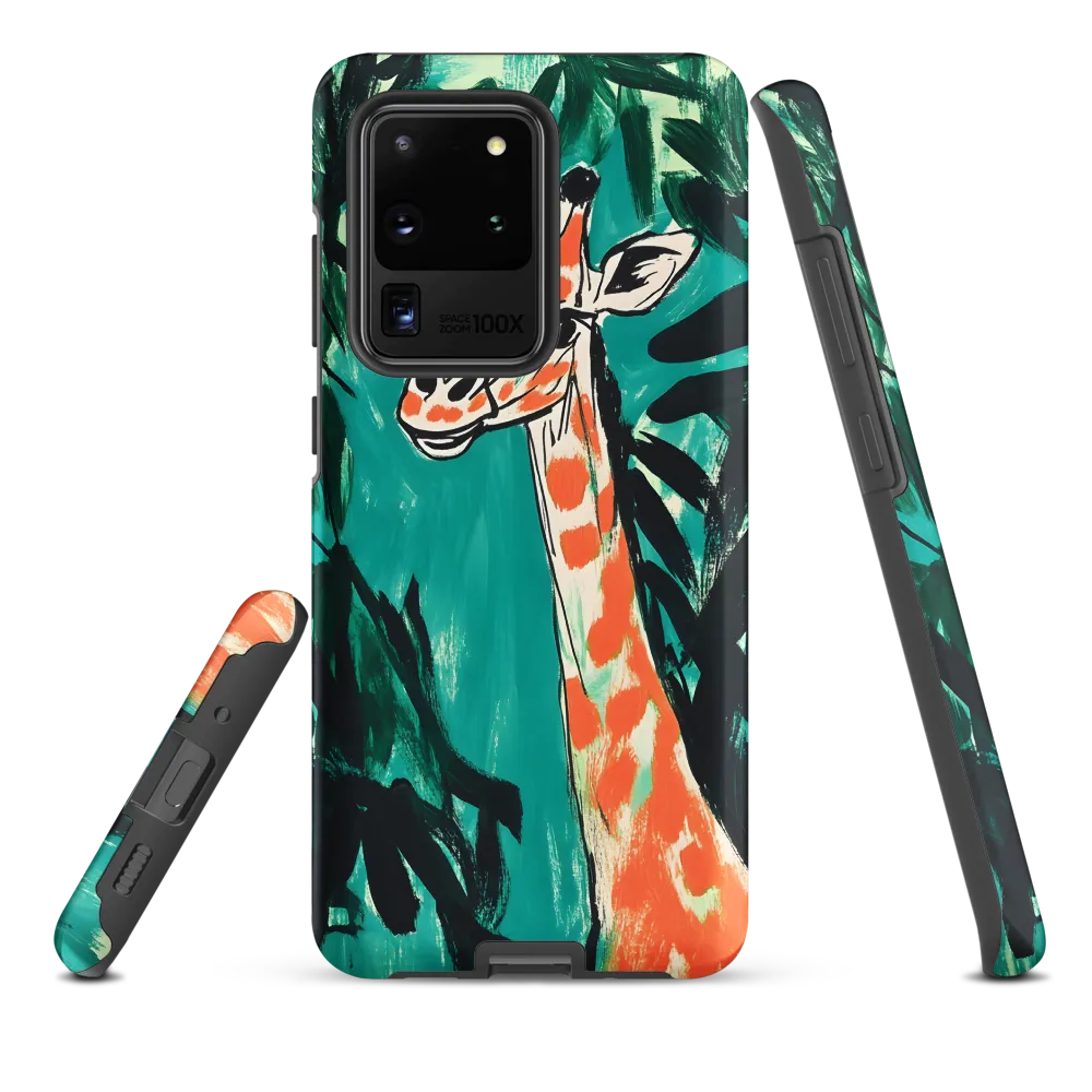 Curious Giraffe in Lush Greenery | Phone Case |  S20 Ultra | Tough Case | Matte