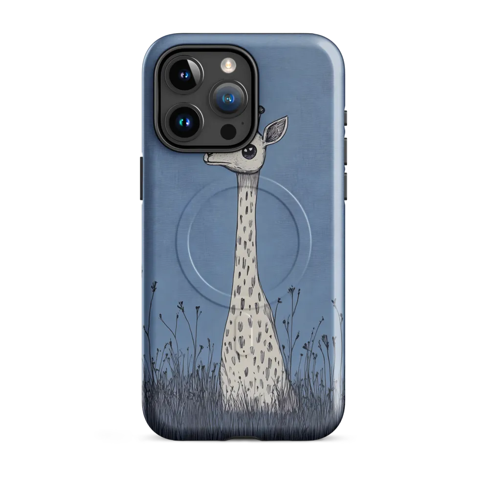 Whimsical Giraffe in Blue