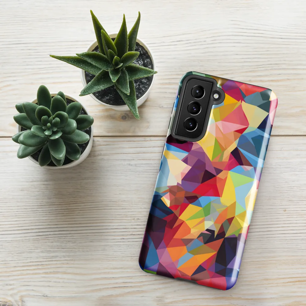 Playful Geometry: The Bear's Face | Phone Case |  S21 | Tough Case | Glossy