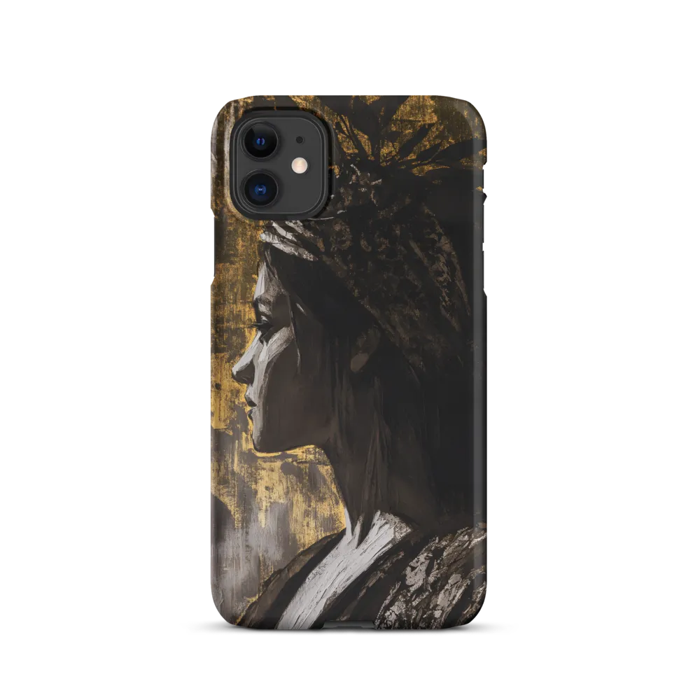 Golden Elegance: A Modern Profile Portrait