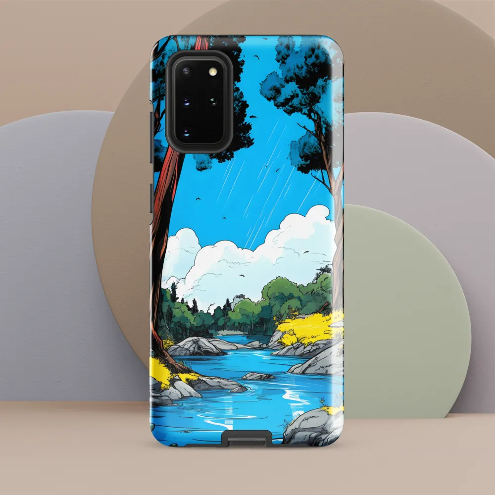 Tranquil River in a Comic Landscape