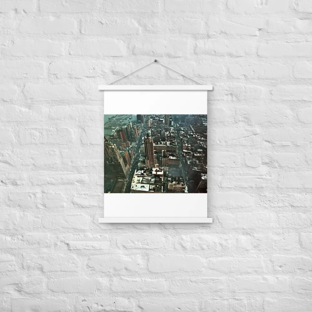 Aerial Symphony of Urban Life | Poster With White Wood Hanger | 18″×24″