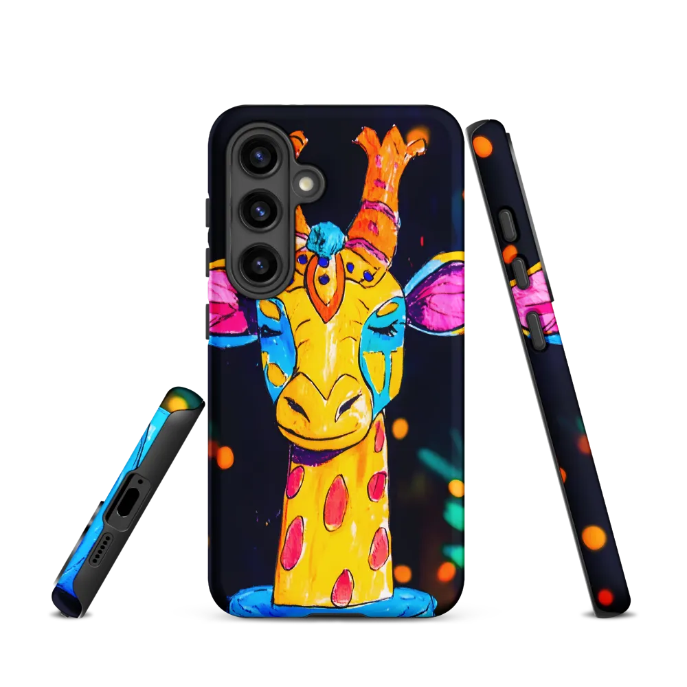 Whimsical Giraffe in Vibrant Colors