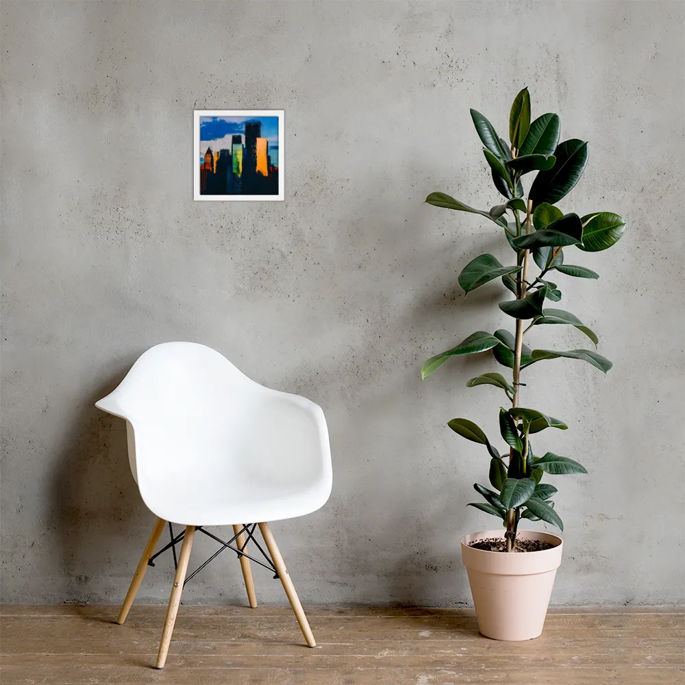 Reflections of Tranquility | Poster with White Frame | 10″×10″