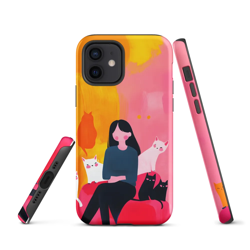 Whimsy in Feline Company | Phone Case |  12 | Tough Case | Matte