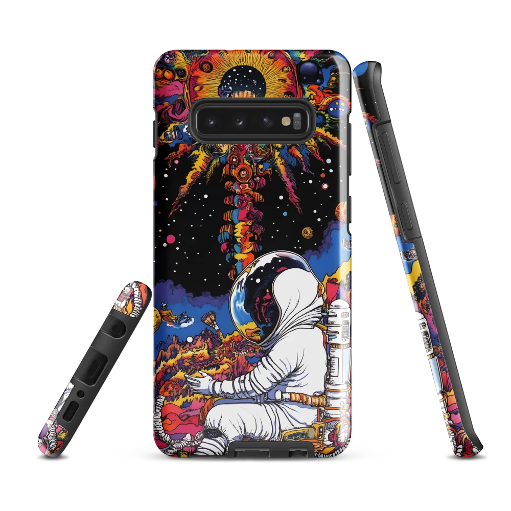 Cosmic Wonder: An Astronaut's Journey Through Color | Phone Case |  S10 Plus | Tough Case | Glossy