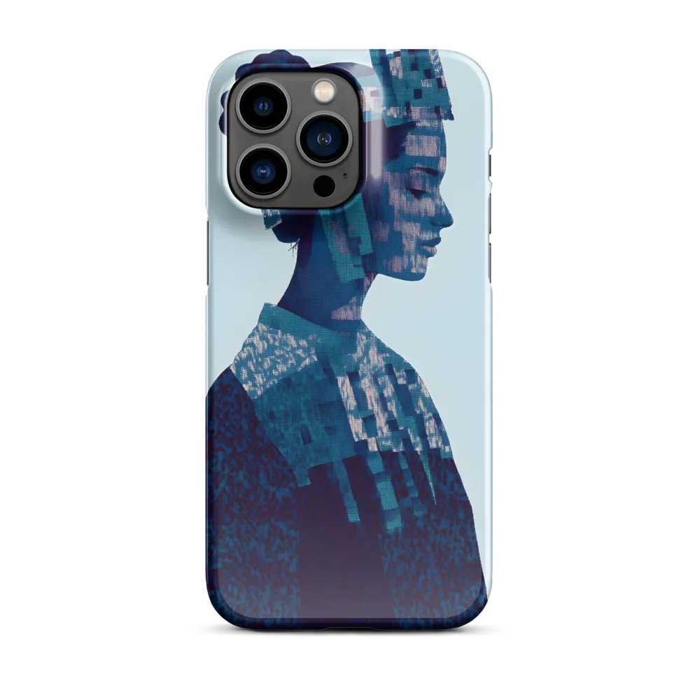 Digital Portrait in Abstract Blue