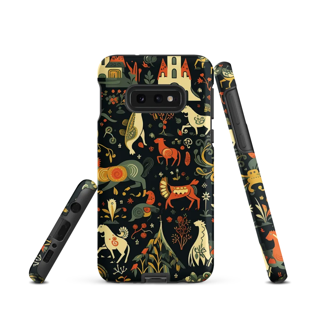 Whimsical Forest: A Folk Art Journey | Phone Case |  S10e | Tough Case | Matte